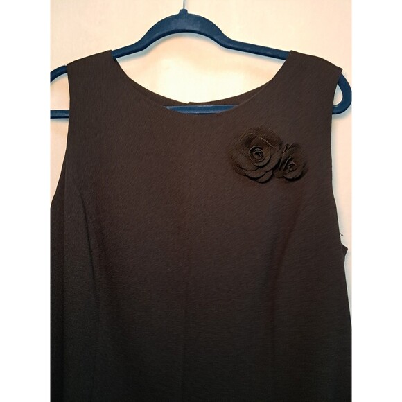 NWT Karl Lagerfeld Paris Size 14 Sleeveless Fit Flare Black Knee Length Dress - Picture 3 of 11